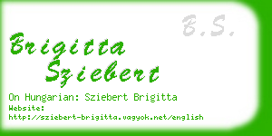 brigitta sziebert business card